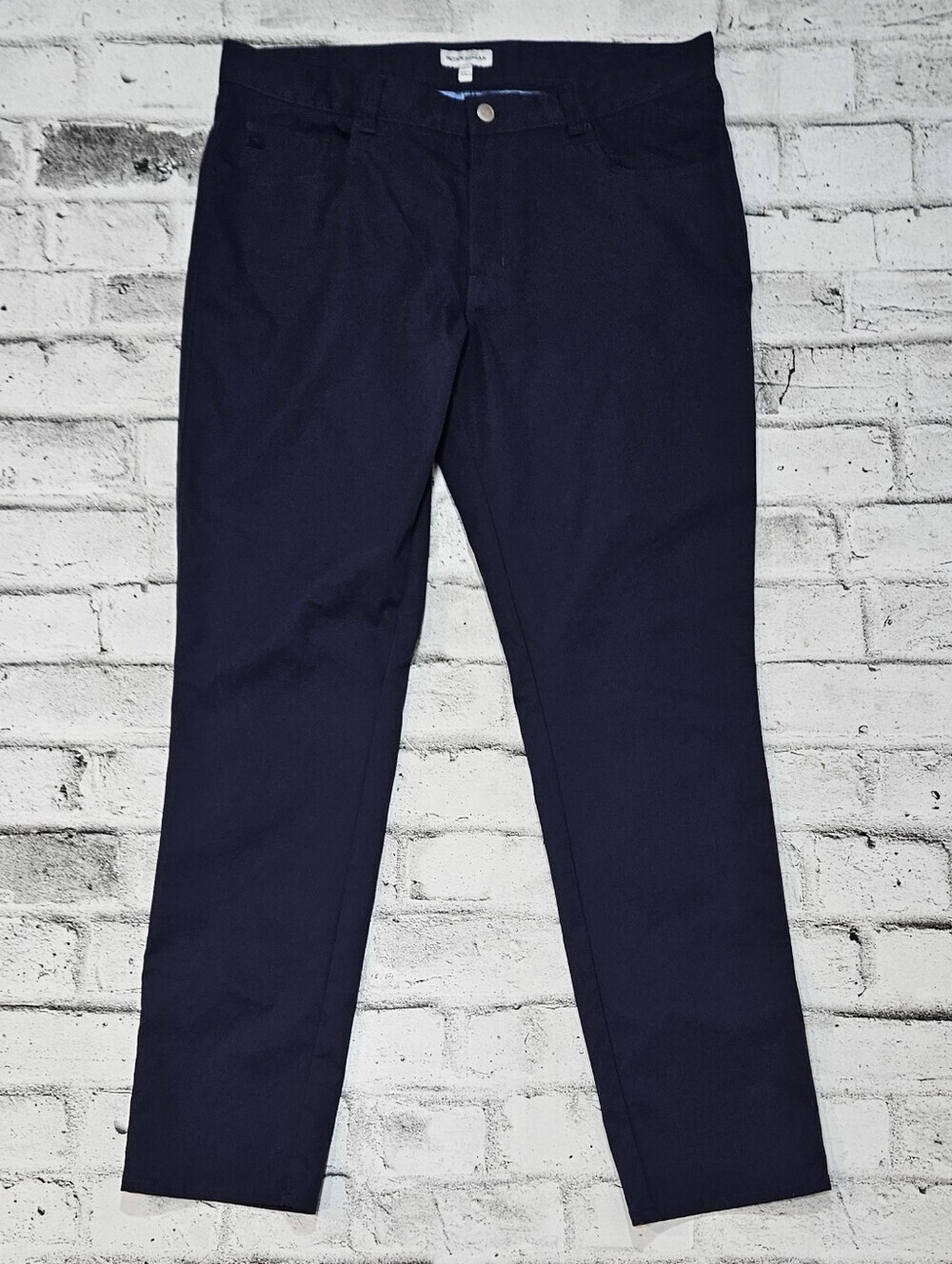 Peter Millar Navy Performance Five Pocket Pants Mens 36x32 Straight Fit